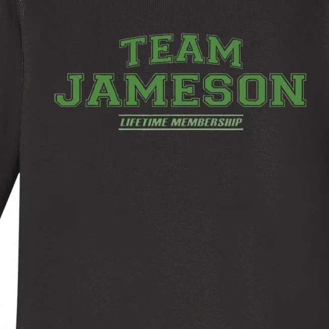 Team Jameson Proud Family Surname Last Name Gift Baby Long Sleeve Bodysuit