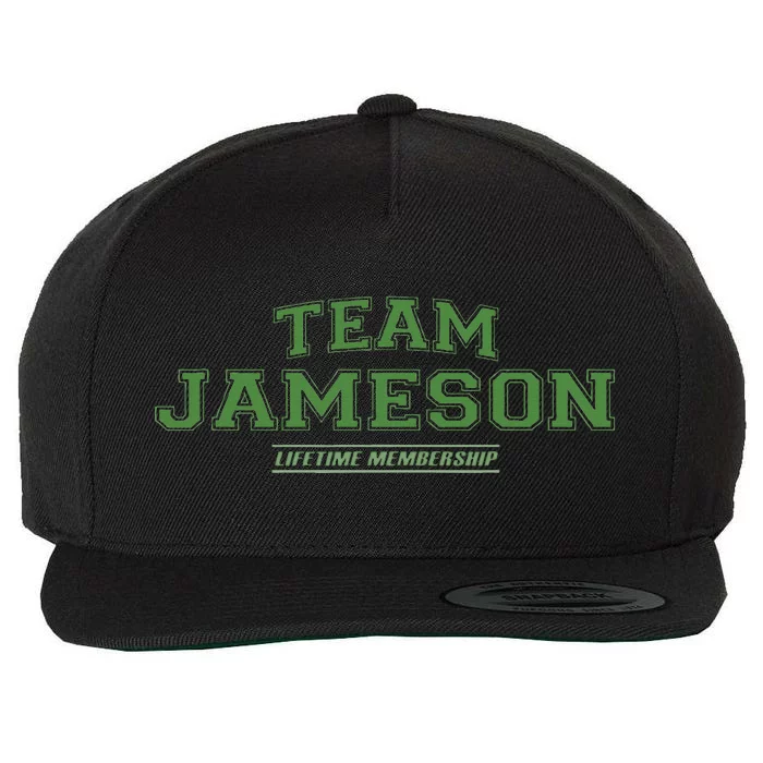 Team Jameson Proud Family Surname Last Name Gift Wool Snapback Cap