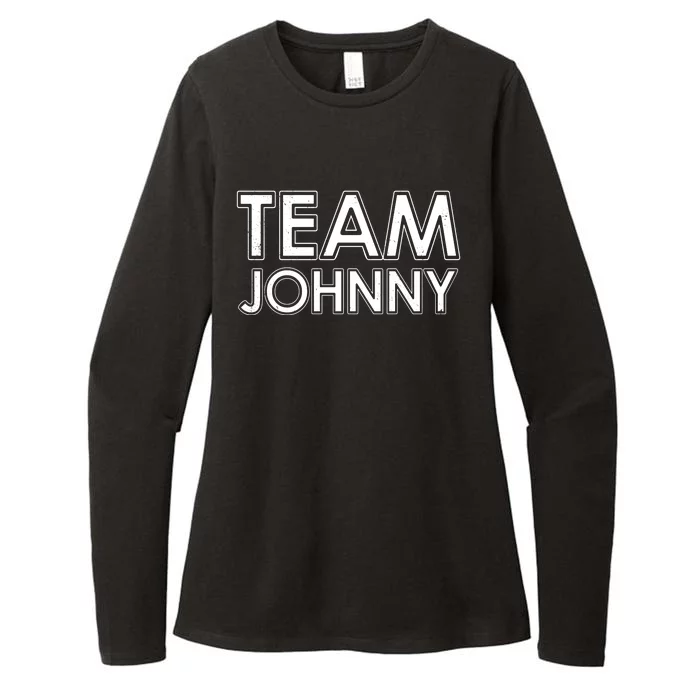 Team Johnny Retro Womens CVC Long Sleeve Shirt