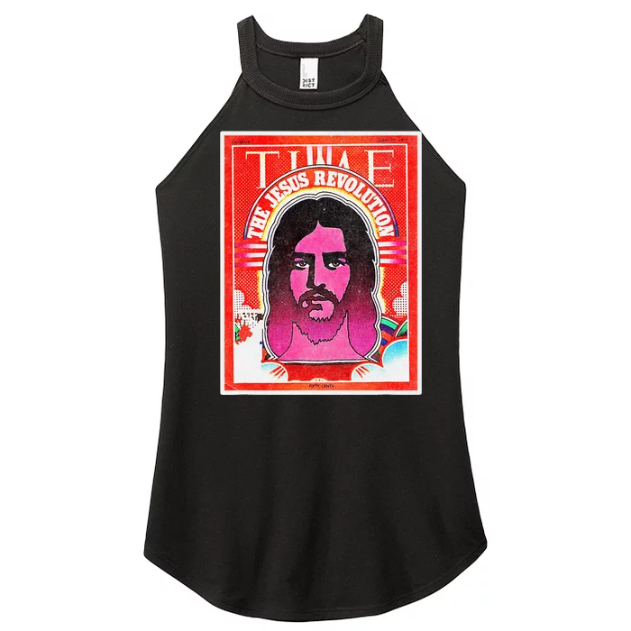 The Jesus Revolution Retro Vintage Christian Revival 70s 60s Women’s Perfect Tri Rocker Tank