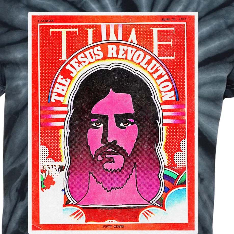 The Jesus Revolution Retro Vintage Christian Revival 70s 60s Kids Tie-Dye T-Shirt