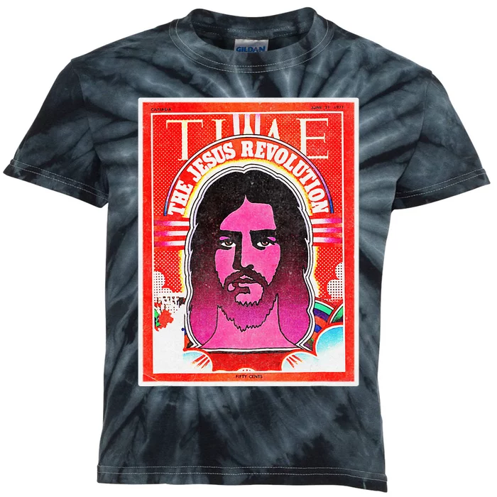 The Jesus Revolution Retro Vintage Christian Revival 70s 60s Kids Tie-Dye T-Shirt