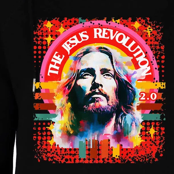 The Jesus Revolution 2 0 Psychedelic Christian Womens Funnel Neck Pullover Hood