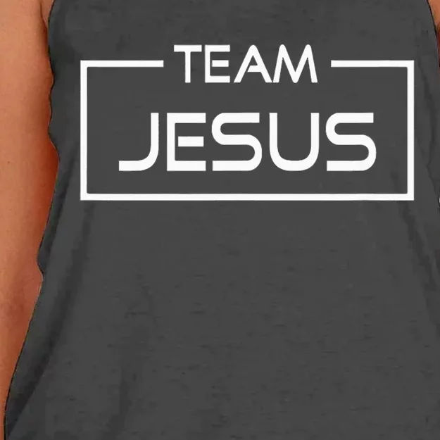 Team Jesus Religious Women's Knotted Racerback Tank