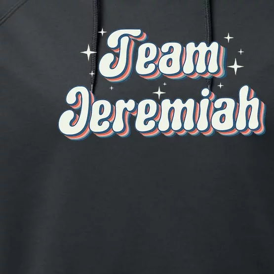 Team Jeremiah Retro Groovy Performance Fleece Hoodie