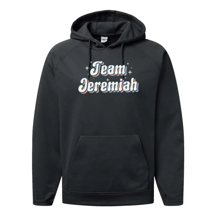 Team Jeremiah Retro Groovy Performance Fleece Hoodie