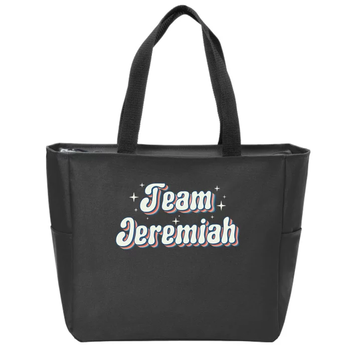 Team Jeremiah Retro Groovy Zip Tote Bag