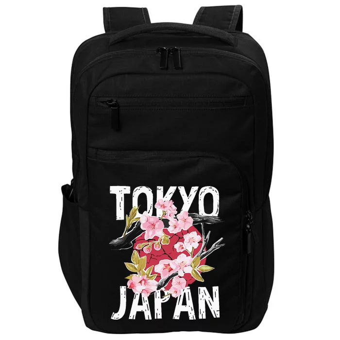 Tokyo Japan Sakura Cherry Blossom On Japan Red Sun Impact Tech Backpack