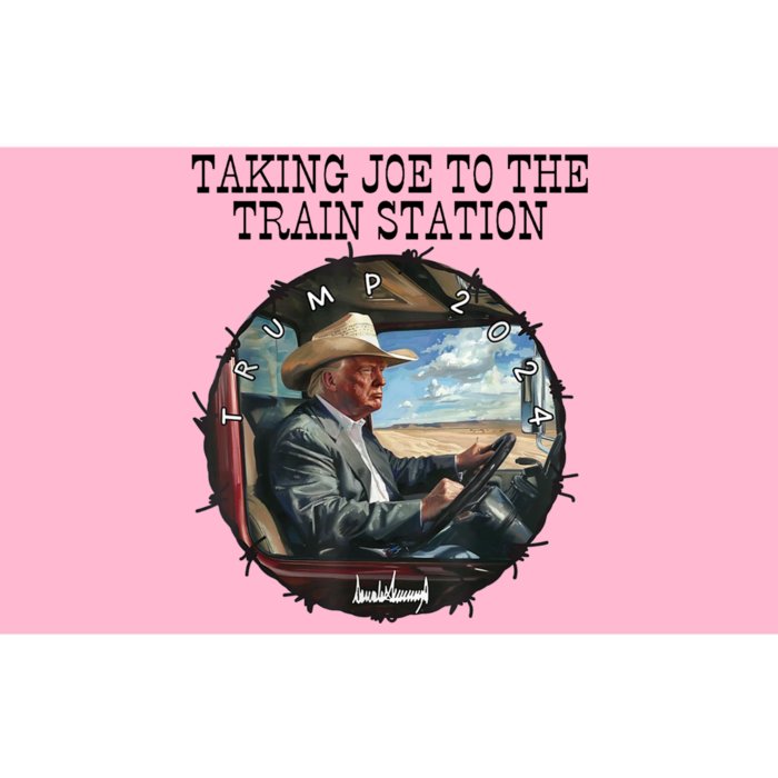 Taking Joe To The Train Station Trump 2024 Bumper Sticker