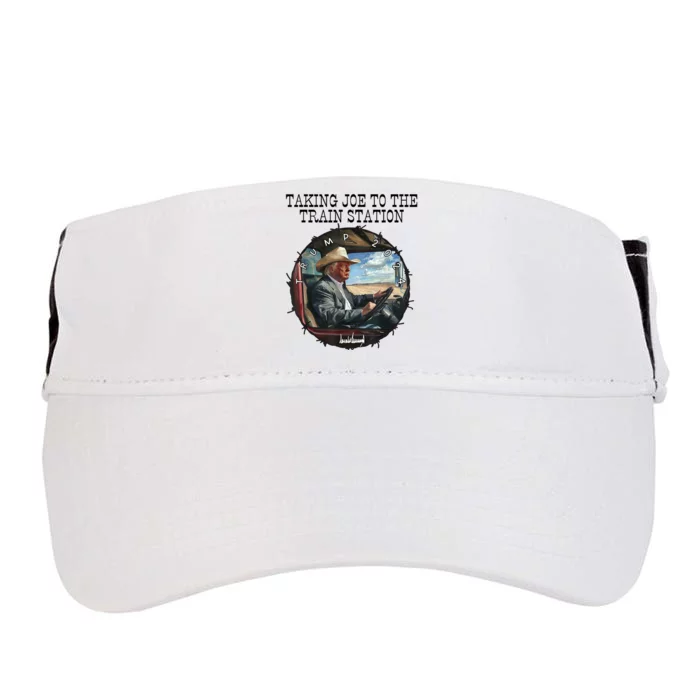 Taking Joe To The Train Station Trump 2024 Adult Drive Performance Visor