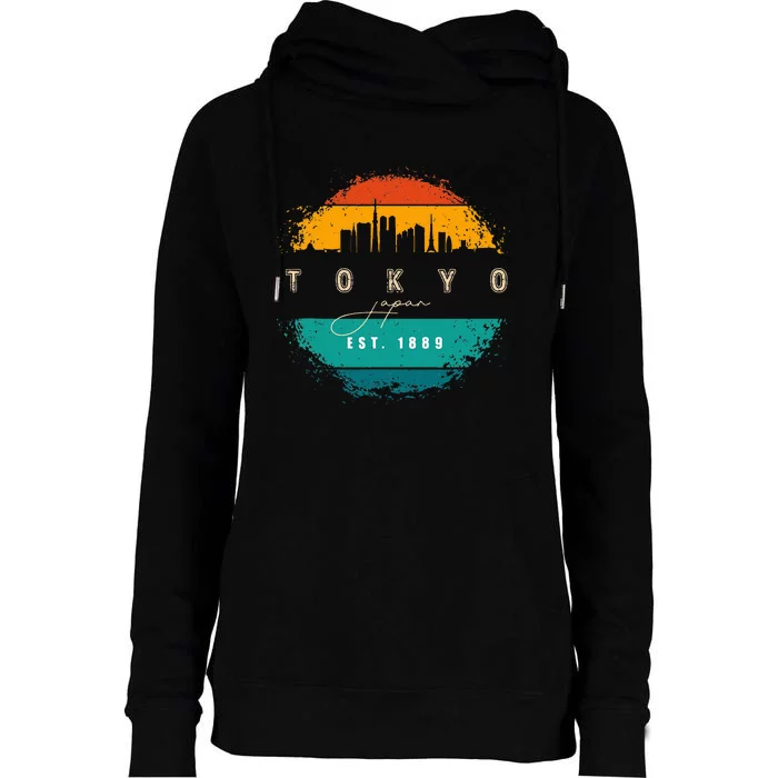 Tokyo Japan Womens Funnel Neck Pullover Hood