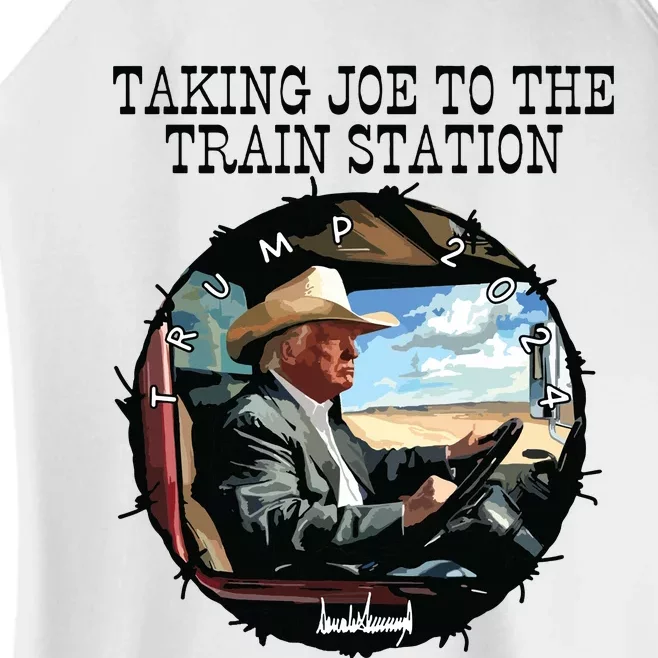 Taking Joe To The Train Station Trump 2024 Women’s Perfect Tri Rocker Tank