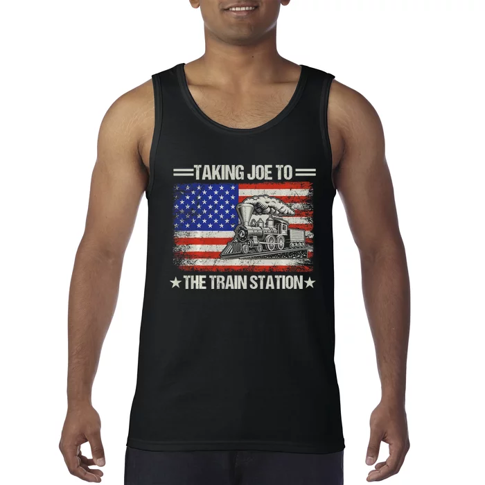 Taking Joe To The Train Station Trump 2024 Tank Top