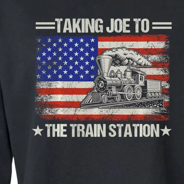 Taking Joe To The Train Station Trump 2024 Cropped Pullover Crew