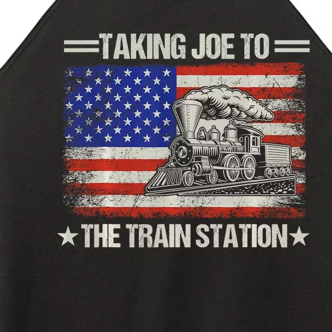 Taking Joe To The Train Station Trump 2024 Women’s Perfect Tri Rocker Tank