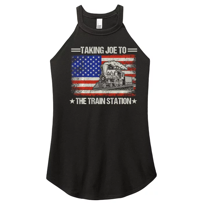 Taking Joe To The Train Station Trump 2024 Women’s Perfect Tri Rocker Tank