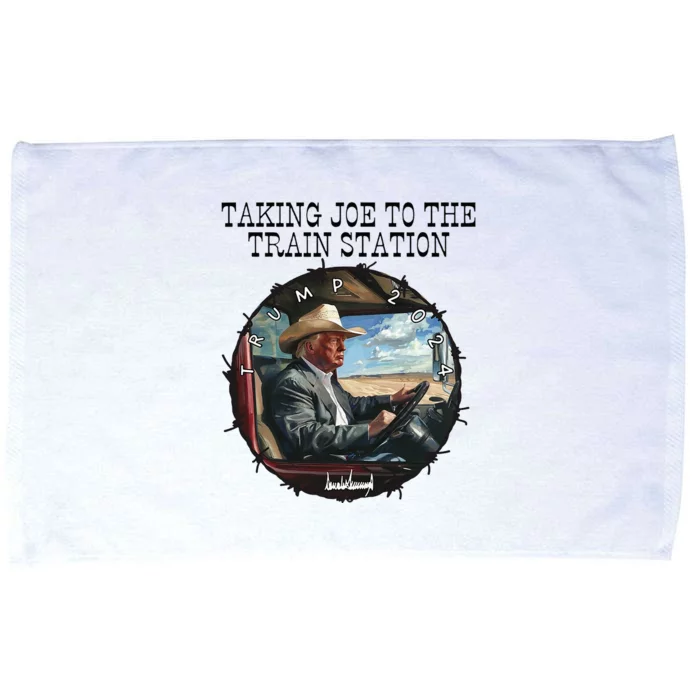 Taking Joe To The Train Station Trump 2024 Microfiber Hand Towel