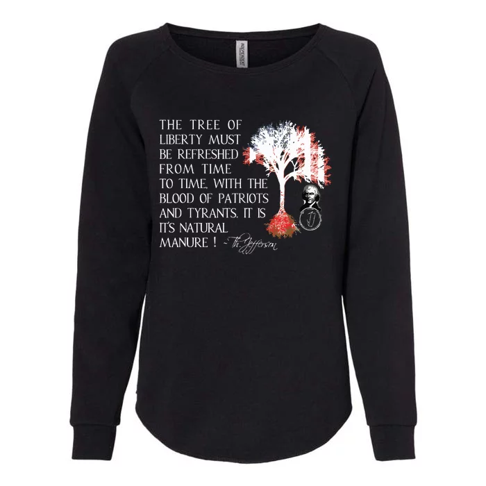 Thomas Jefferson Tree Of Liberty Womens California Wash Sweatshirt