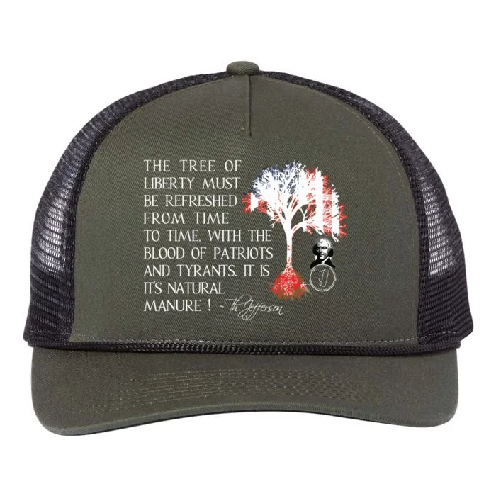 Thomas Jefferson Tree Of Liberty Retro Rope Trucker Hat Cap