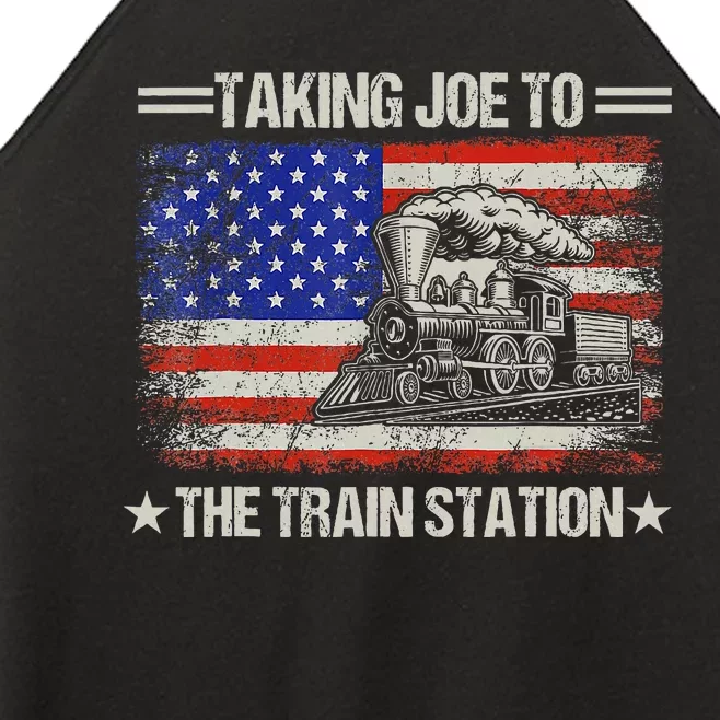 Taking Joe To The Train Station Trump 2024 Women’s Perfect Tri Rocker Tank