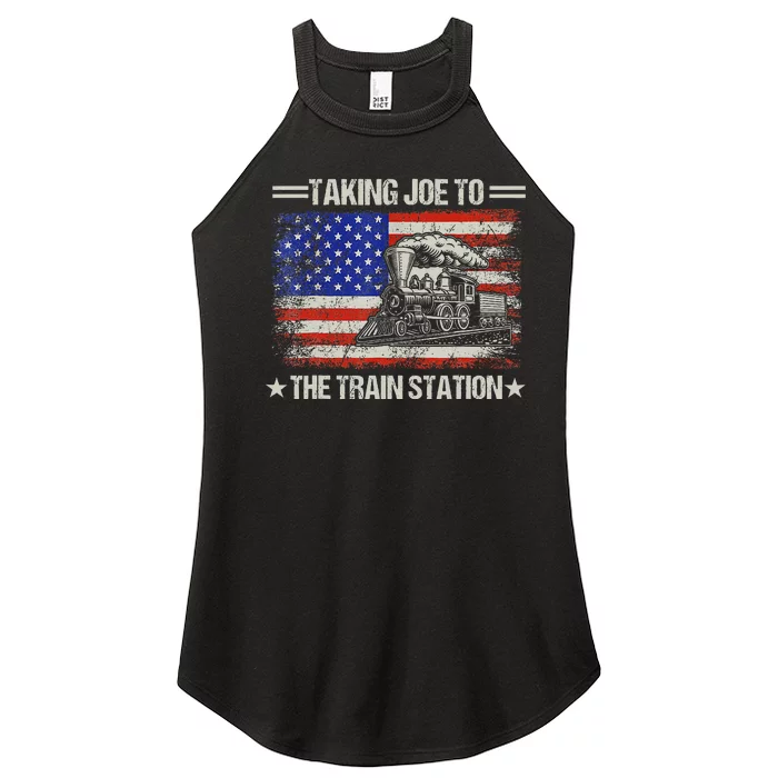 Taking Joe To The Train Station Trump 2024 Women’s Perfect Tri Rocker Tank