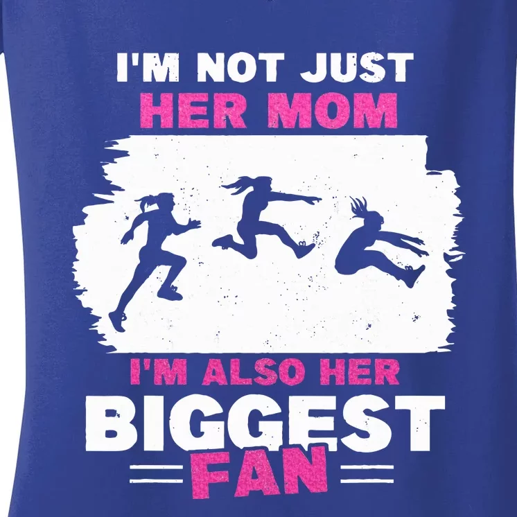 Triple Jumper Track And Field Mother Women's V-Neck T-Shirt