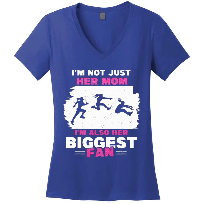 Triple Jumper Track And Field Mother Women's V-Neck T-Shirt