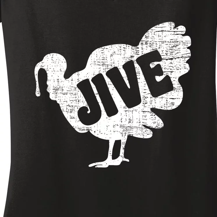 Thanksgiving Jive Turkey Women's V-Neck T-Shirt