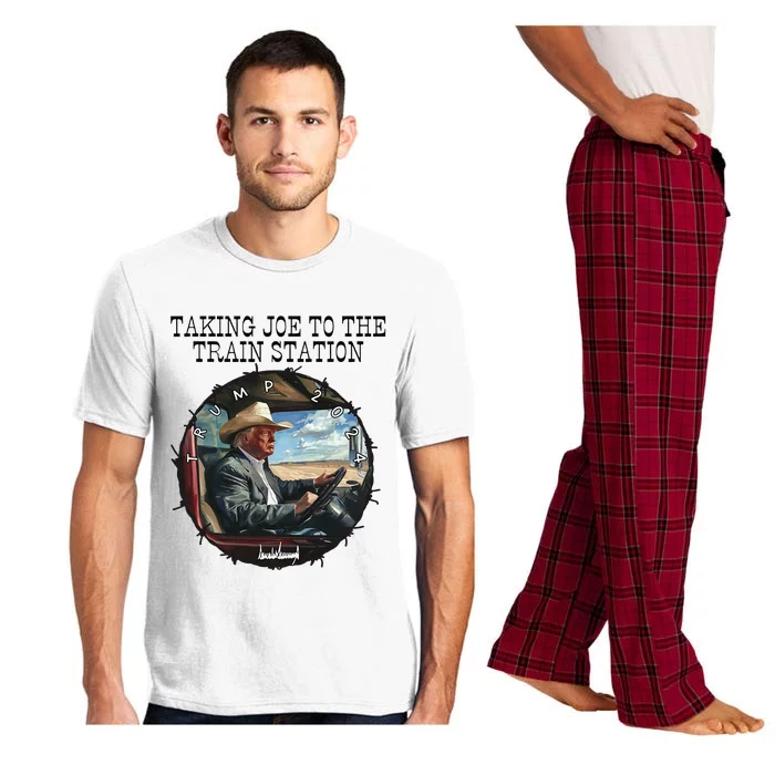 Taking Joe To The Train Station Trump 2024 Pajama Set