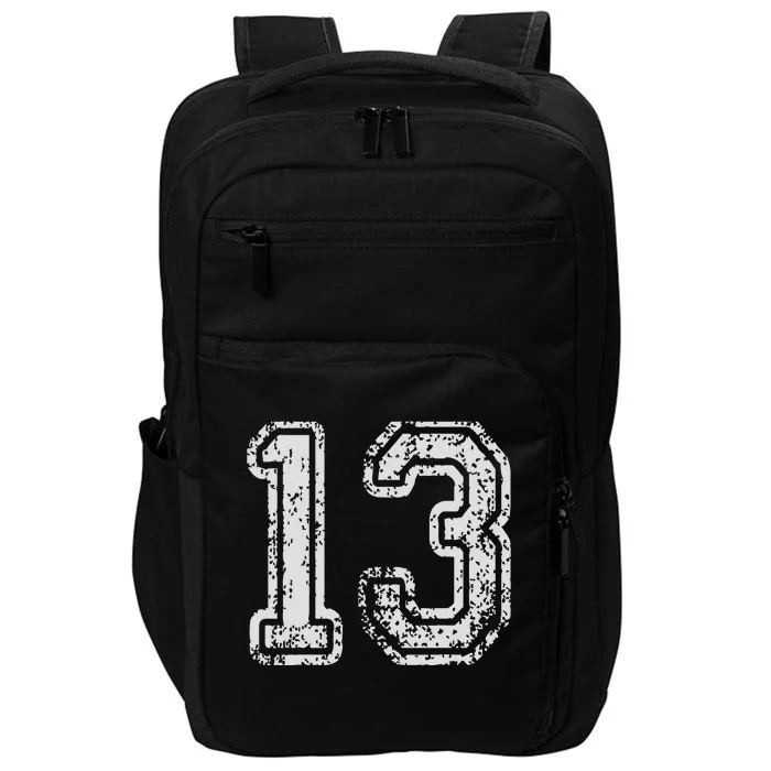 Team Jersey Uniforms Number 13 Thirteen School Sports Impact Tech Backpack