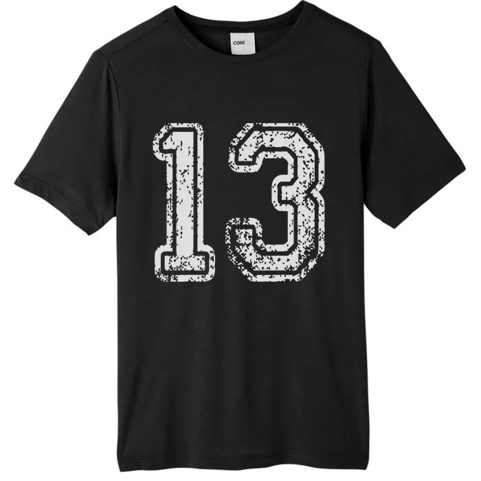 Team Jersey Uniforms Number 13 Thirteen School Sports ChromaSoft Performance T-Shirt