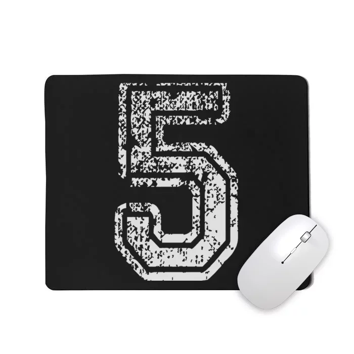 Team Jersey Uniforms Number 5 Five School Sports Birthdays Mousepad