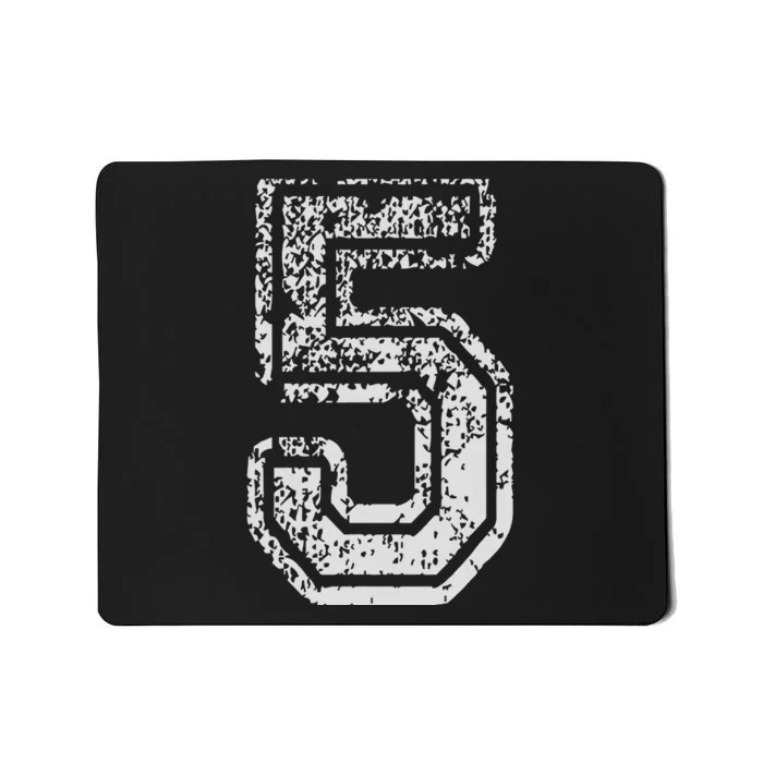 Team Jersey Uniforms Number 5 Five School Sports Birthdays Mousepad