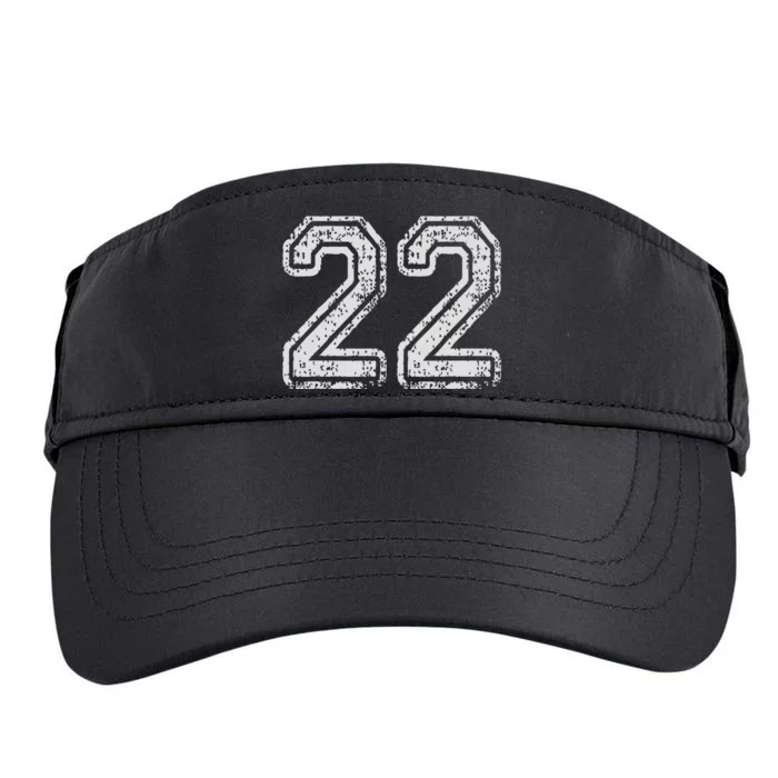 Team Jersey Uniforms Number 22 School Sports 22nd Birthday Adult Drive Performance Visor