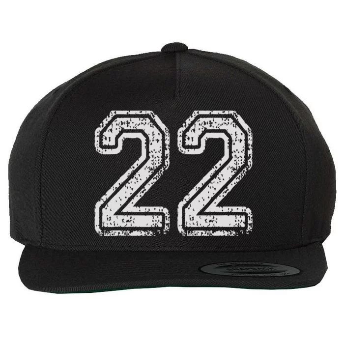 Team Jersey Uniforms Number 22 School Sports 22nd Birthday Wool Snapback Cap