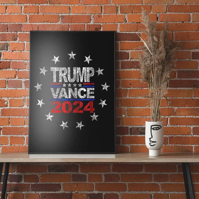 Trump J.D. Vance 2024 Us Flag Election President 2024 Poster