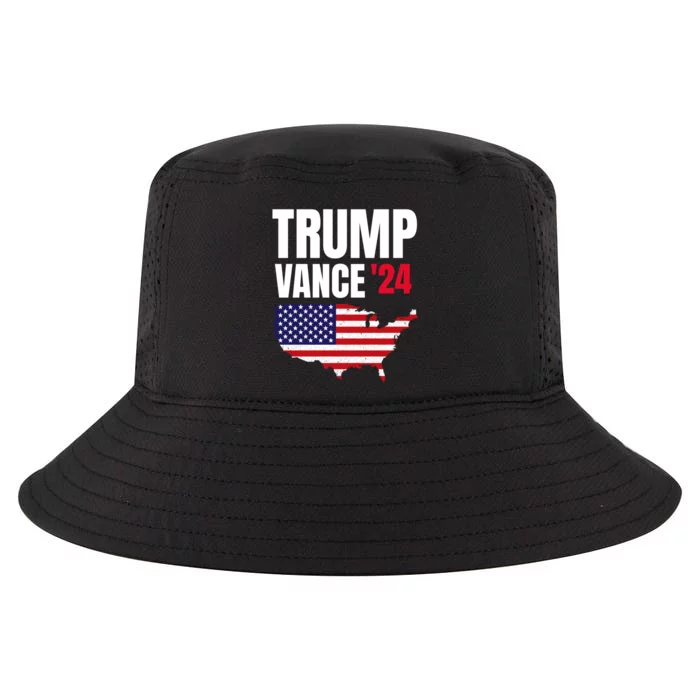 Trump J.D. Vance 2024 Trump Vance 2024 Retro Stripe Trump Jd Vance Cool Comfort Performance Bucket Hat