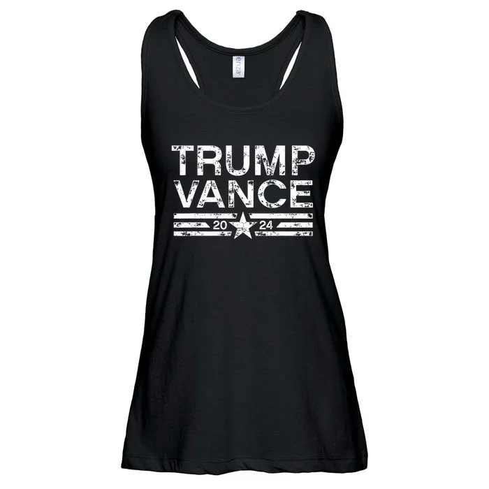 Trump J.D. Vance 2024 Retro Stripe Trump Vance Ladies Essential Flowy Tank