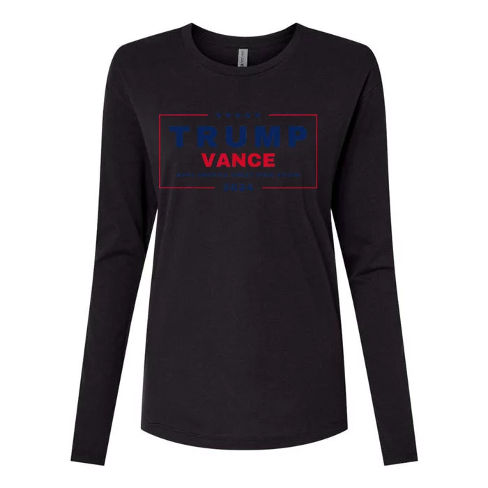 Trump Jd Vance Vp Make America Great Once Again! Maga 2024 Gift Womens Cotton Relaxed Long Sleeve T-Shirt