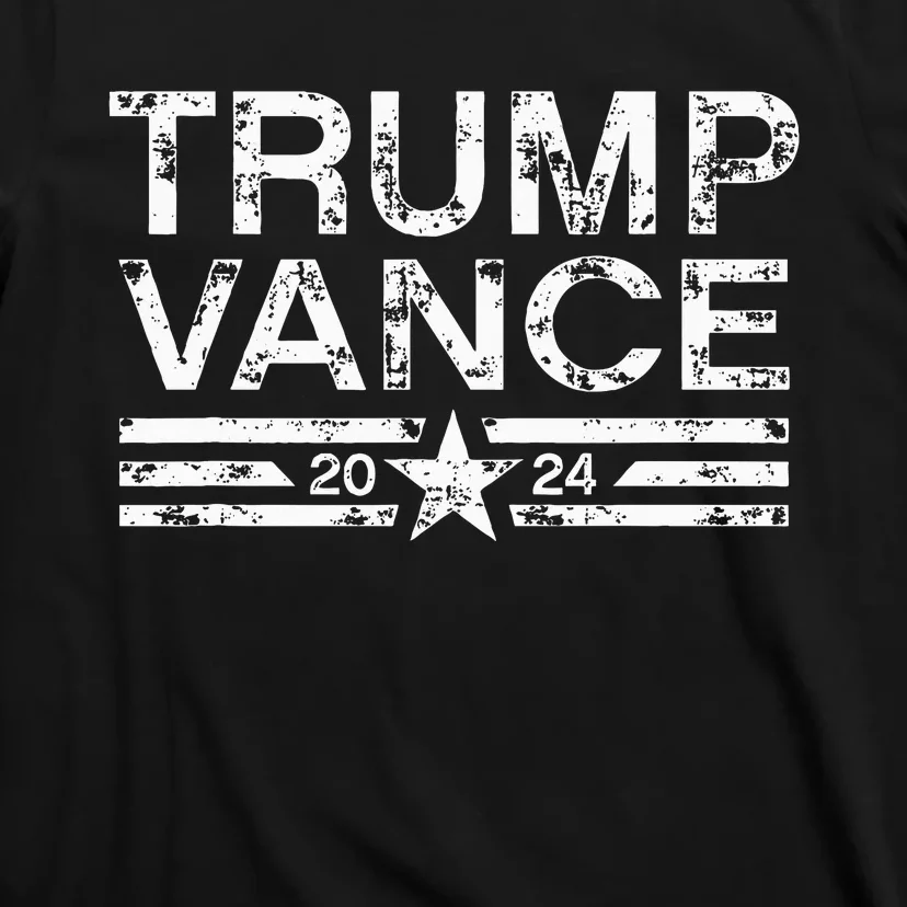 Trump Jd Vance 2024 Bold Retro Stripe Star Trump Vance 2024 T-Shirt