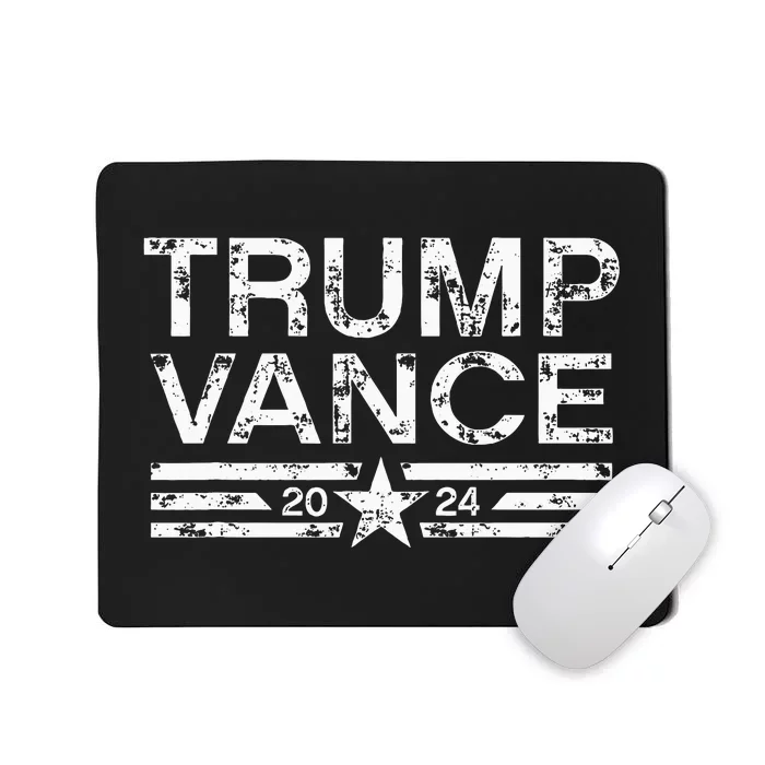 Trump Jd Vance 2024 Bold Retro Stripe Star Trump Vance 2024 Mousepad