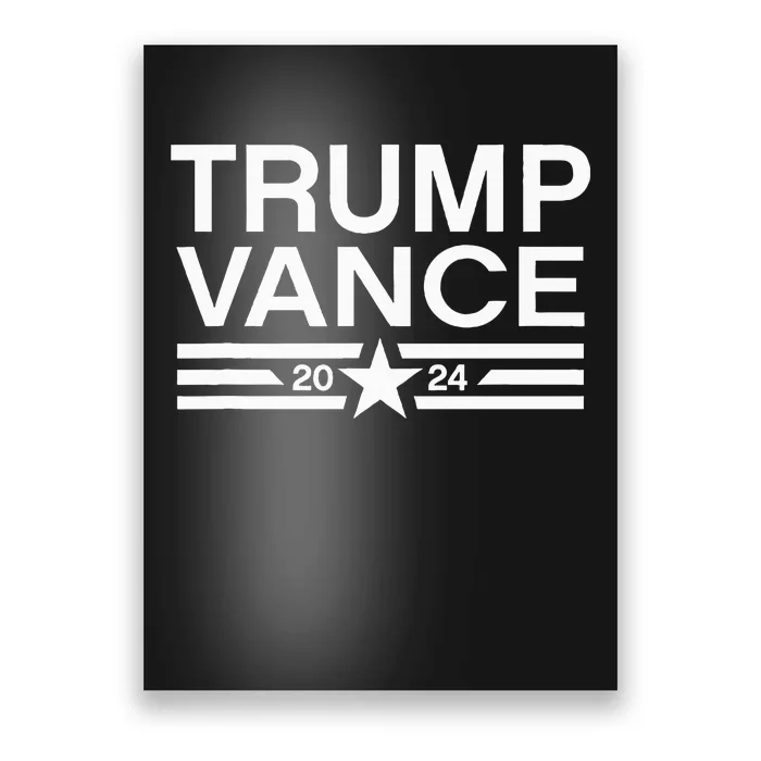 Trump Jd Vance 2024 Retro Stripe And Star Poster