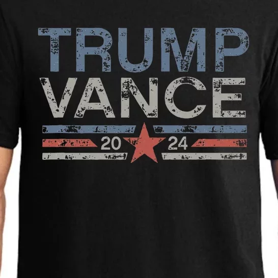 Trump Jd Vance 2024 Retro Stripe Trump Vance Pajama Set