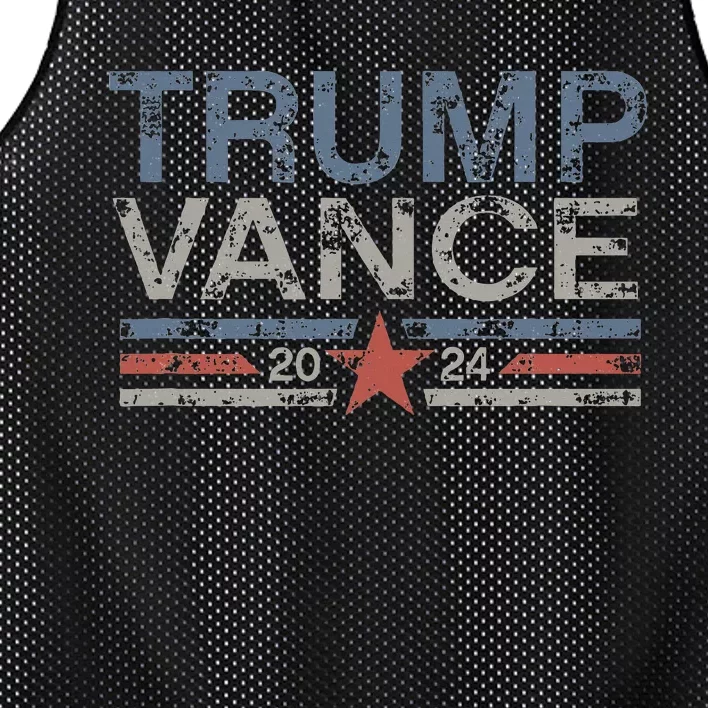 Trump Jd Vance 2024 Retro Stripe Trump Vance Mesh Reversible Basketball Jersey Tank