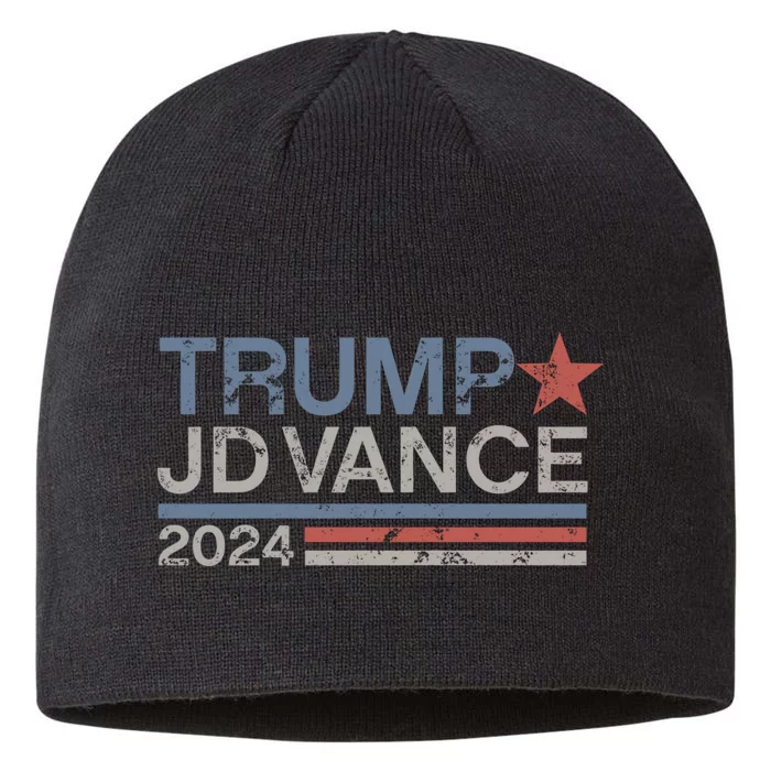 Trump Jd Vance 2024 Retro Stripe Trump Vance 8 1/2in Sustainable Knit Beanie