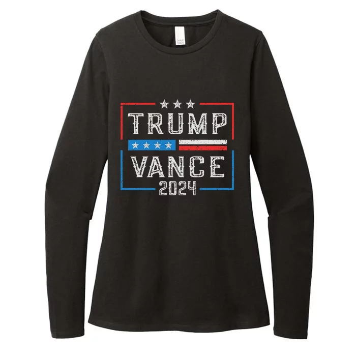 Trump Jd Vance 2024 Stripe And Star Womens CVC Long Sleeve Shirt