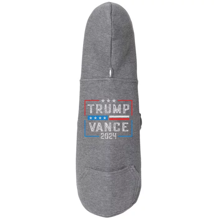 Trump Jd Vance 2024 Stripe And Star Doggie 3-End Fleece Hoodie