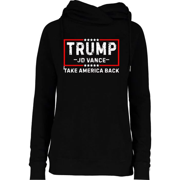 Trump Jd Vance 2024 For President Vp Republican Election 24 Womens Funnel Neck Pullover Hood