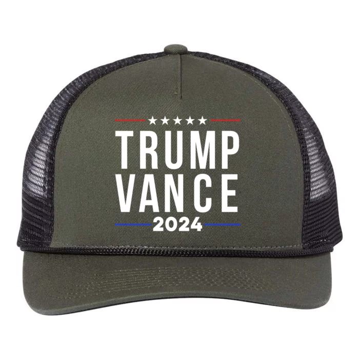 Trump Jd Vance 2024 Retro Rope Trucker Hat Cap