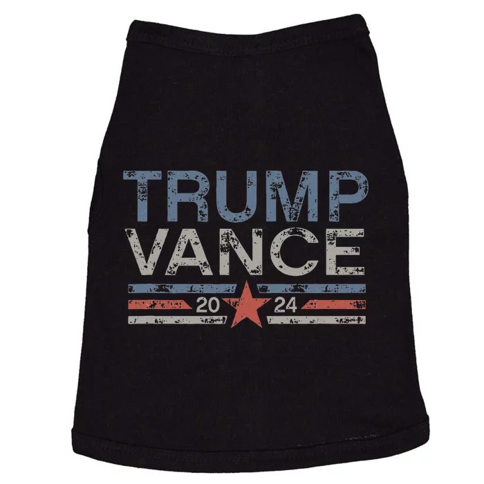 Trump Jd Vance 2024 Retro Stripe And Star Doggie Tank